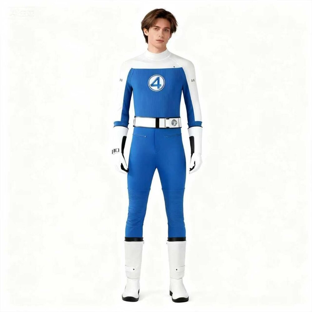 JJDQB Fantastic Invisible Cosplay Jumpsuit, Blue Invisible Man Costume Bodysuit